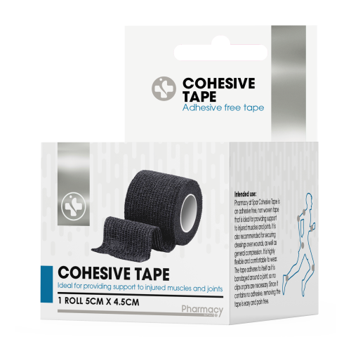 SPAR COHESIVE TAPE 5CMx4.5M BLACK (RF)